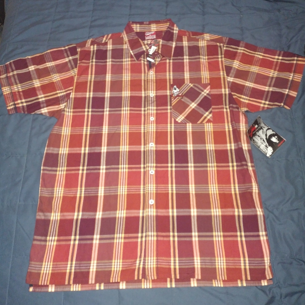 NWT Shady Ltd Short-Sleeve Button-Down Shirt